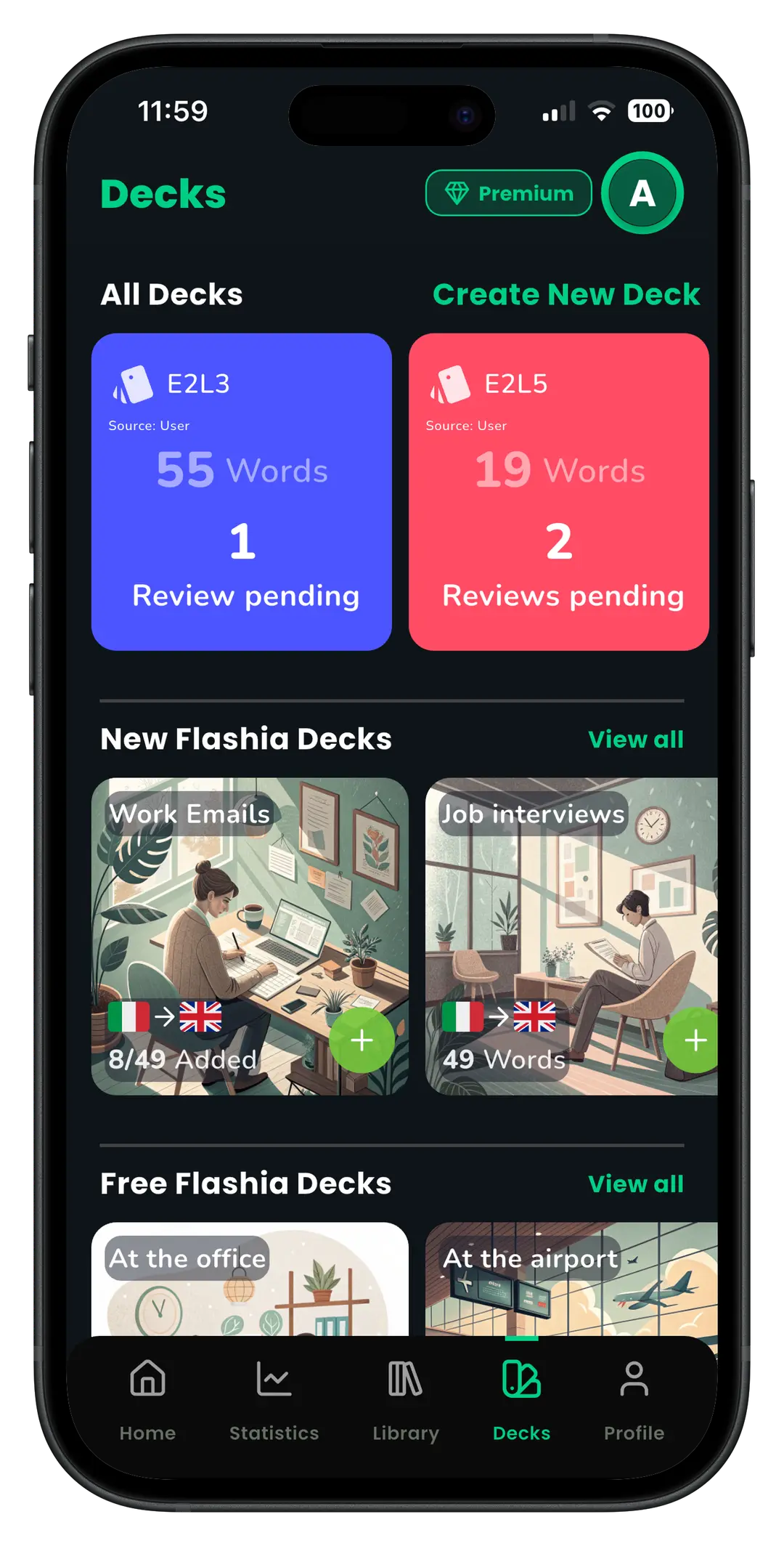 Flashia Decks Screen